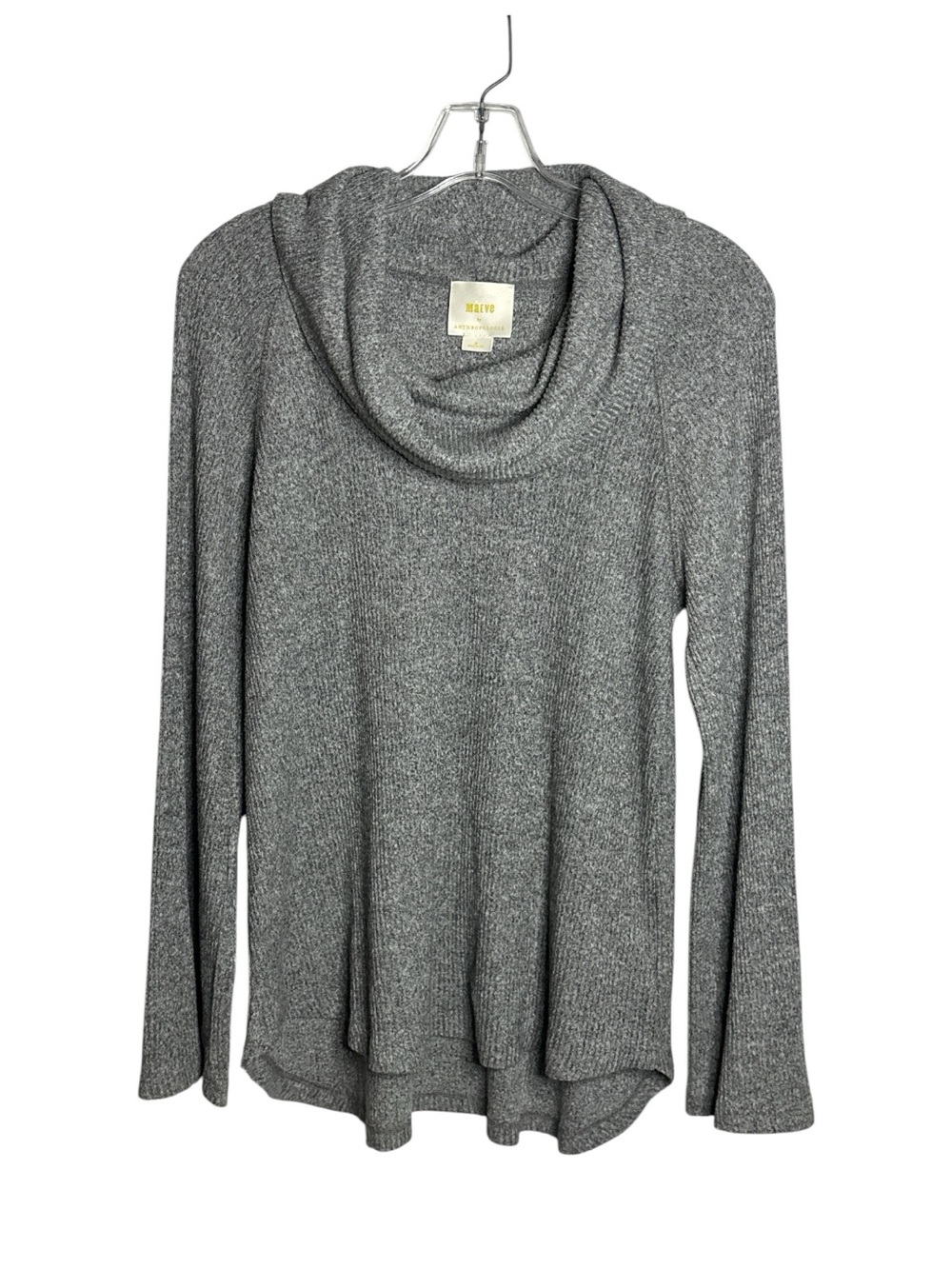 Maeve Anthropologie Ribbed Cowl Neck Sweater w/Bell Sleeves Sz M Like New - Picture 2 of 7